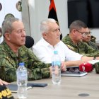 Centro. El ministro de Defensa, Luis Lara, habla del Plan Militar con Colombia.