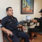 Acto. El candidato es presidente de una empresa de seguridad privada que ofrece el servicio del polígrafo, en entrevista con Diario EXPRESO se usó este sistema.