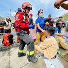 La mayoría de los menores presentaban golpes, contusiones y magulladuras, tras el accidente.