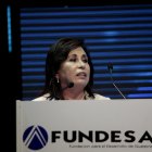 Imagen de archivo de la candidata presidencial guatemalteca y exprimera dama Sandra Torres en Ciudad de Guatemala (Guatemala). EFE/Esteban Biba