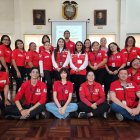 Actividad. Los voluntarios y personal de la Cruz Roja del Guayas, que asistieron a la capacitación.