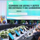 Fotografía cedida por el Ministerio de Exteriores de Argentina que muestra la inauguración de la VII Cumbre de la Celac hoy, en Buenos Aires (Argentina).