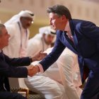 Sebastian Coe (d) junto al actual presidente del COI.