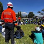Evacuación. Los estudiantes de la Unidad Educativa Iliniza participaron.