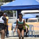 Anyela Meza integró la dupla manabita que ganó el oro.