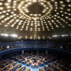 Vista general del Pleno del Senado durante una votación, en una fotografía de archivo. EFE/Joédson Alves