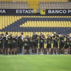 Barcelona y una oración antes de los entrenamientos.