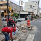 Arreglos. Instante en el que se colocaron las estructuras en las calles.