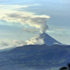 Suceso. Debido a los vientos, las nubes de ceniza tiene dirección al norte.