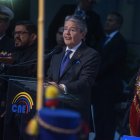 Guillermo Lasso, presidente de la República, interviene en la ceremonia de inauguración de las elecciones seccionales, CPCCS y referéndum