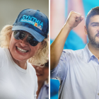 Cynthia Viteri y Aquiles Álvarez.