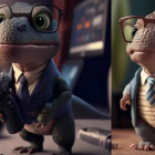 Las figuras de dinosaurios disfrazados de diferentes profesionales han tomado auge.