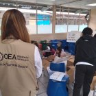 Escenario. La Misión de Observación Electoral de la OEA estuvo presente en el conteo de votos en los recintos electorales.