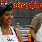 Sara y Jamil en MasterChef