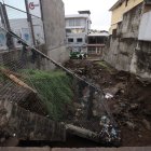 En Guayaquil, un muro cayó al norte de la ciudad por las fuertes precipitaciones