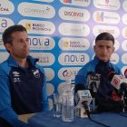 Mauro Díaz (d) durante su presentación como jugador de Universidad Católica.