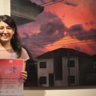 Arte. La artista María Fernanda Manging fue la ganadora del salón el año pasado con la obra ‘Preludio’.
