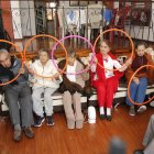 Actividades. En sus jornada realizan prácticas para ejercitar los músculos