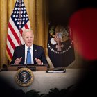 El presidente de Estados Unidos, Joe Biden, habla durante una reunión en la Casa Blanca, en Washington (EE.UU.), este 10 de febrero de 2023.
