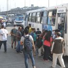 Buses de la transportación urbana, el sistema que moviliza a la mayoría de guayaquileños cada día.