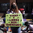 Mujeres conmemoran el Día Internacional de la Eliminación de la Violencia contra la Mujer, en Tegucigalpa (Honduras), en una fotografía de archivo.