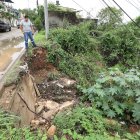 Riesgo. En Bellavista, la tierra está cediendo cada vez más.