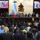 Integrantes del Congreso Nacional de Honduras participan en la sesión de elección de los nuevos magistrados de Corte Suprema de Justicia
