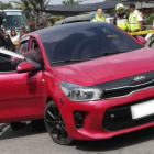 El auto en el balearon a los tiktokers.