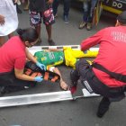 Accidente. El suceso ocurrió en Bolívar y Décima, centro de Quevedo.