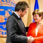 El ministro de Finanzas argentino, Sergio Massa. y la directora del FMI, Kristalina Georgieva.