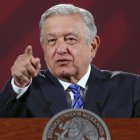 El presidente de México, Andrés Manuel López Obrador, participa hoy durante una rueda de prensa matutina en el Palacio Nacional de la Ciudad de México (México)