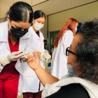 Imagen de una campaña de prevención de diabetes en el Hospital Verdi Cevallos, de Portoviejo.