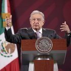 El presidente de México, Andrés Manuel López Obrador, participa hoy jueves 23 de febrero durante su conferencia de prensa matutina en Palacio Nacional de la Ciudad de México.