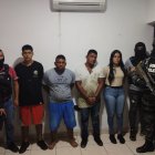 Naranjito. Las cuatro personas que fueron detenidas tras operativo.