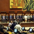 Acto. Jueces de la Corte Nacional de Justicia acompañaron a Wilman Terán a su posesión en la Asamblea.