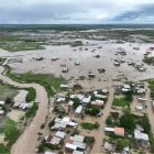 Panorámica de los  barrios que se inundaron tras diez horas de lluvia, el pasado sábado 25 de febrero.