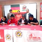 Gary Espinoza en rueda de prensa desde Quito.