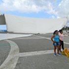Así quedó la cubierta luego de la lluvia y viento que "ayudó" a que se desplomara.