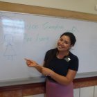 Angie Asang en una foto tomada de su cuenta de Facebook.