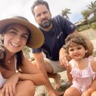 Estéfani con su esposo, Felipe y la pequeña.