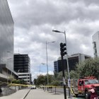 Quito. El Complejo Judicial Norte fue evacuado y se acordonó la avenida Amazonas, en el sentido norte-sur.