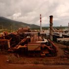 Vista general de las operaciones de una mina de níquel en el departamento de Izabal (Guatemala).