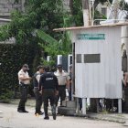 La garita de vigilancia donde fue encontrado el cuerpo del guardia asesinado.