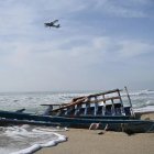 Restos del naufragio frente a las costas de Crotone ( Calabria, sur de Italia).(Italia).