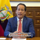 Henry Cucalón emitió el pronunciamiento oficial del gobierno de Guillermo Lasso