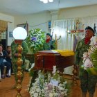 Velatorio. En La Libertad se cumplieron las honras fúnebres al militar.