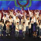 La familia Terán en su acto de celebración.