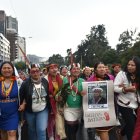 Mujeres. Finalmente, Leonidas Iza tuvo que resignarse a ceder el protagonismo de la marcha a la vicepresidenta Yasacama y a las mujeres indígenas.