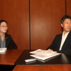 Ejecutivos.- Mori Haruna y Sasahara Naoki son miembros de la Embajada de Japón.