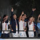 Fotografía de archivo, tomada el pasado 19 de diciembre, en la que se registró a integrantes de la selección argentina de fútbol.